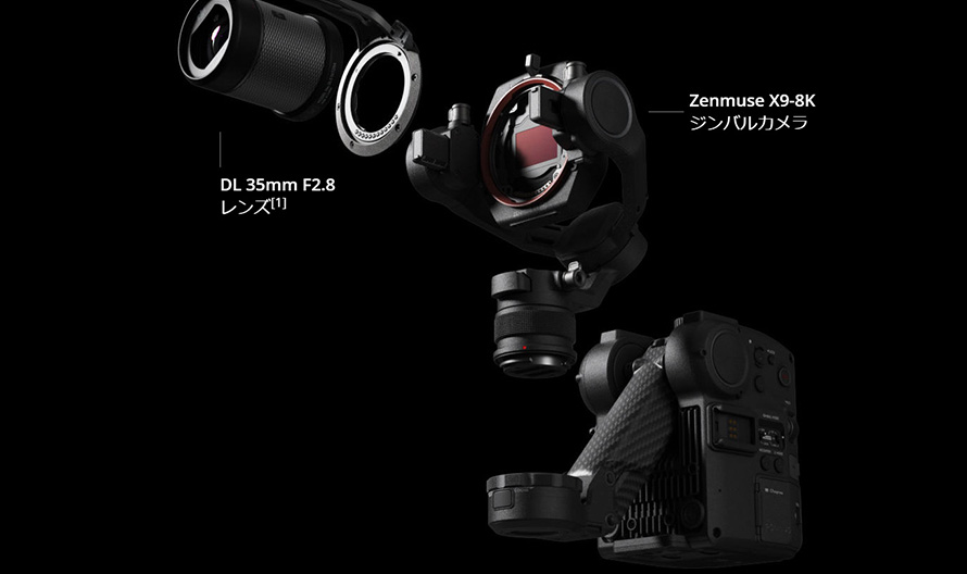 DL 35mm F2.8 レンズ,Zenmuse X9-8Kジンバルカメラ